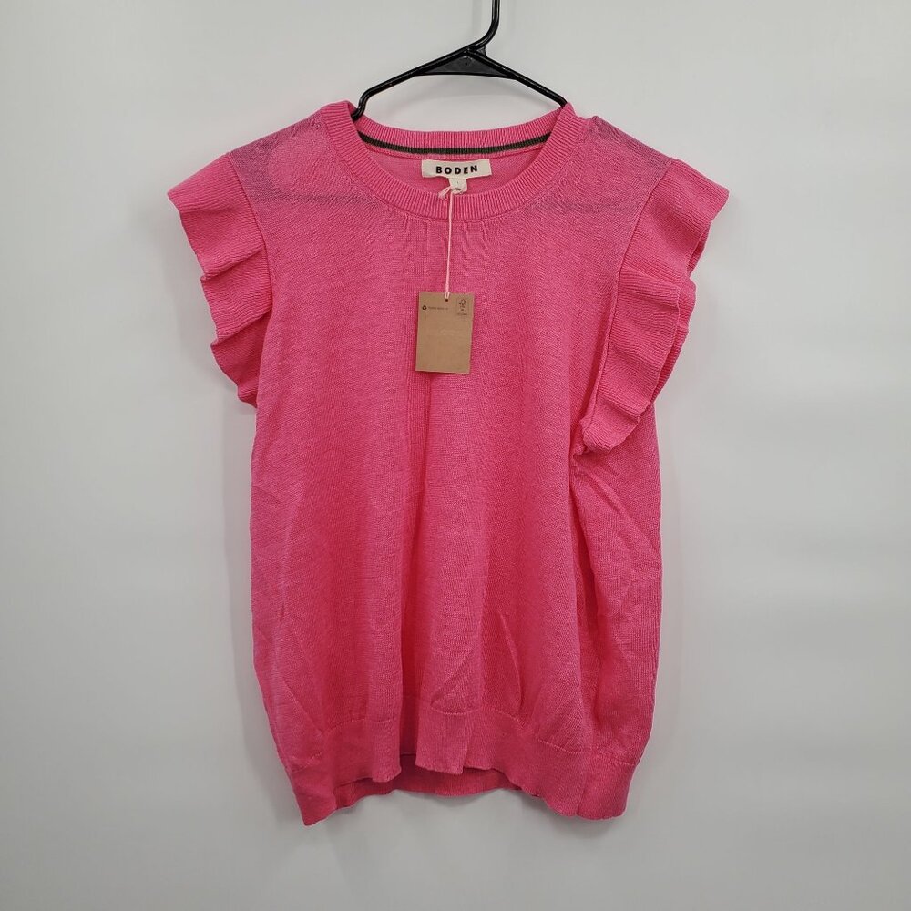 Boden Ruffle Sleeve Knit Top - Picture 3 of 8